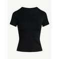 thumbnail image 4 of Scoop Women’s Stretch Cotton Blend Baby Tee with Short Sleeves, Sizes XS-XXL, 4 of 5