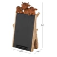 thumbnail image 3 of DecMode Cow Chalkboard Polystone Decorative Sign with Brown Tree Trunk Frame, 1-Piece, 3 of 9