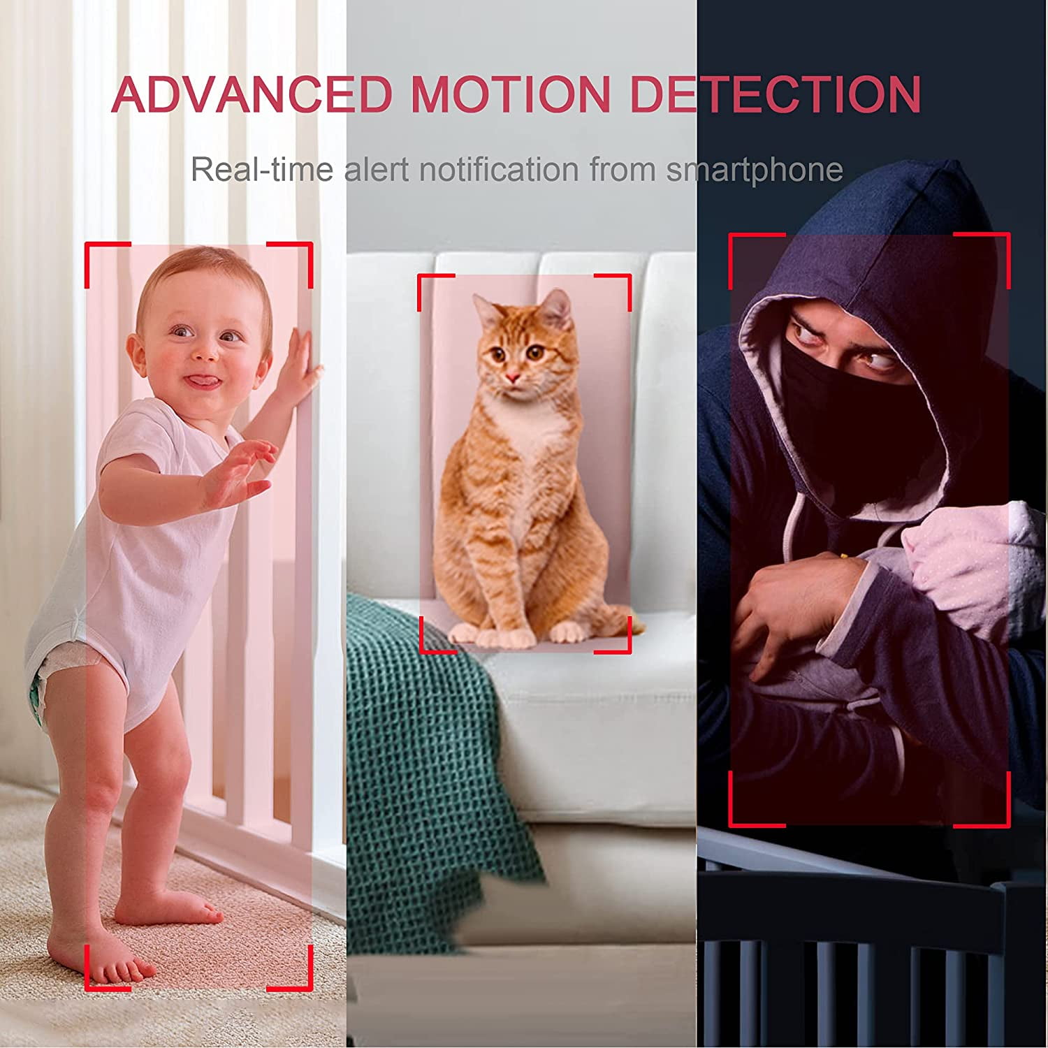 Laview 4MP Cameras for Home Security 2pcs, Black, Mini Indoor Security Camera Wired, Baby Monitor with Clear Night Vision, 24/7 Live Video, Motion Det