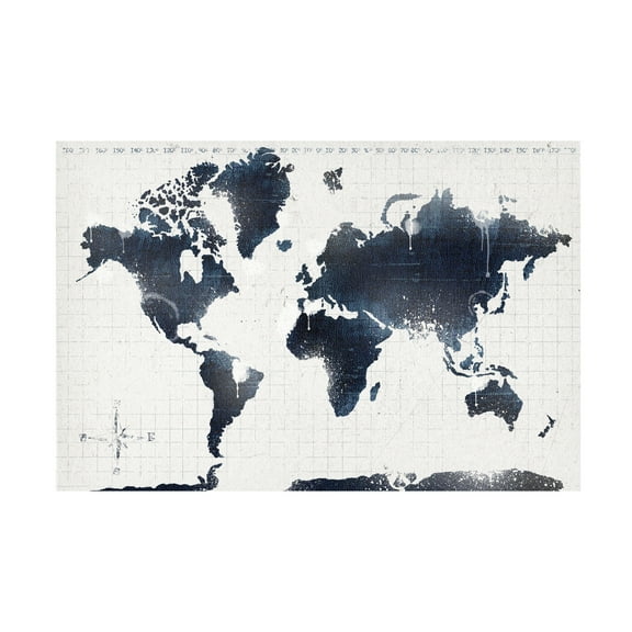 Trademark Fine Art 'World Mape 12' Canvas Art by ALI Chris