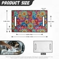 thumbnail image 7 of Yuyamidu Colorful Boho Flowers Golf Cart Seat Covers, Floral Club Car Seat Towel Blanket with Pockets, Fits Club Car More 2 Person Seats Golf Carts, 7 of 7