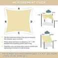 thumbnail image 7 of Jane Stone 20'X20' Square 185 GSM HDPE Curved Edge Sun Sail,95% UV Block Breathable Canopy for Patio Garden Backyard,Beige, 7 of 7