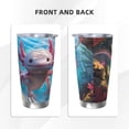 thumbnail image 3 of Lsque Cute Underwater Axolotl Pattern 20oz Car Cup with Lid and Straw, Insulated Coffee Cup with Straw Topper, Spill Proof Travel Coffee Mug, Stainless Steel Tumble-Without Straw, 3 of 8