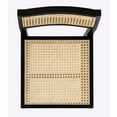 thumbnail image 4 of SAFAVIEH Bernice Nautical Solid Cane Dining Chair, Black/Natural, 4 of 7