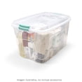 thumbnail image 3 of Caja Organización Industrias boris Almacenamiento Color Transparente 50 lts con Tapa con Broches Color Aqua, 3 of 4