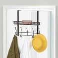 thumbnail image 2 of Over The Door Shelf Organizer with 5 Hook Chrome, 2 of 5