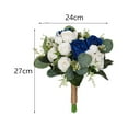 thumbnail image 5 of Abbraccia Wedding Bouquet Fake Flower Bouquet Bridesmaid Bouquet Tossing Bouquet for Bride Bridesmaid Anniversary French Rustic Wedding Blue White, 5 of 5