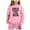 Pink, variant on LIUYUNNN Kids Boys Girls Active Sweatsuit 2PC Long Sleeve Letter Green Pullover Hoodie Sweatshirt and Jogger Sweatpants Fall Clothes Boys Outfits 3-4 Years Boys Girls Fall and Winter Outfits