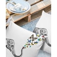 thumbnail image 2 of Pack of 2 Outdoor Pillow Covers, Retro Elephant and Butterfly Animal Pattern Waterproof Square Throw Pillowcase Cushion Decorative Pillow Covers for Couch Patio Tent, 20x20 in, 2 of 6