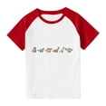 thumbnail image 1 of RXIRUCGD 2025 Vêtements d'Été pour Enfants Tout-Petits Garçons Filles Mode Mignon Col Rond Imprimé Manches Courtes Haut, 1 of 7