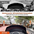 thumbnail image 5 of Universal Motorcycle Adjustable Windshield Extension - Fits For (clear), 5 of 5