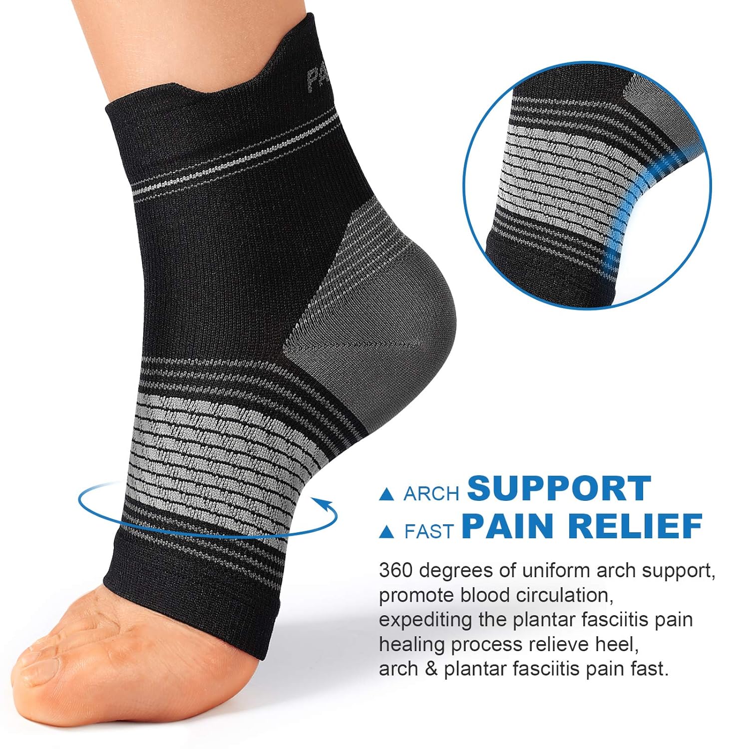 Plantar Fasciitis Sock (6 Pairs) For Men And Women, Compression Foot ...