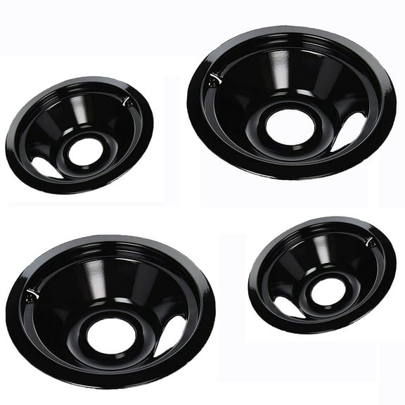 Beaquicy Burner Drip Pan Bowls 6 & 8 Inch for GE Hotpoint Electric Stove Range