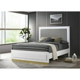 thumbnail image 2 of Caraway Eastern King Bed with LED Headboard White and Grey, 2 of 7