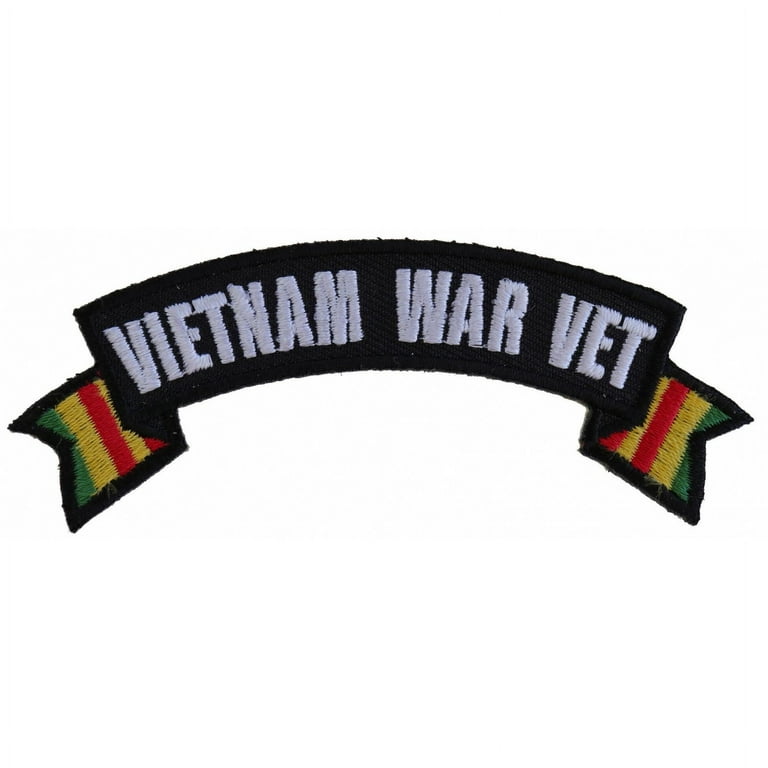 Vietnam Era Vet Service Ribbon Military Patch - 4" X 1.5" Embroidered Rocker, Iron-On Or Sew-On