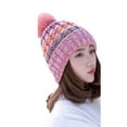thumbnail image 2 of Womens Cable Knitted Bobble Winter Warm Slouchy Pom Pom Ski Beanie Hat Cap, 2 of 2