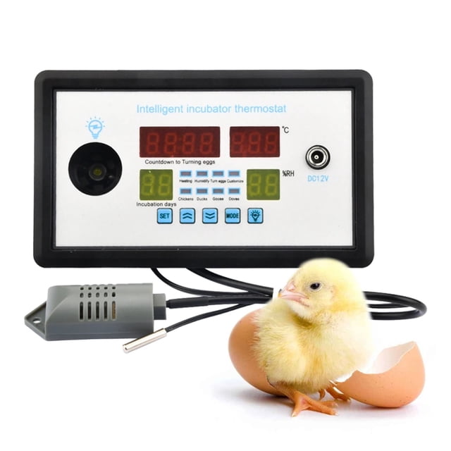 W9005 Egg Controller Incubator, Multifunction Automatic Temperature Humidity Control AC110-220V / DC 12V Thermostat Incubation ,Easy to Use