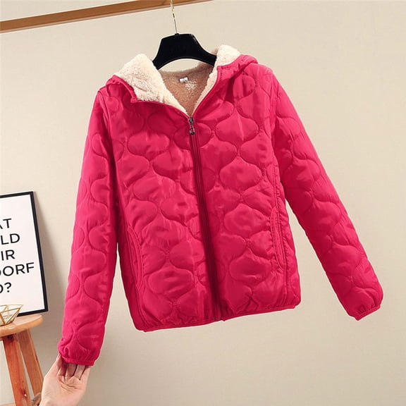 Womens Jacket Loose Casual Thickened Warm Short Cotton Jacket Long Sleeved Cotton Jacket Plus Size Winter Coats for Women Fashion Clothing for Women,Womens Jackets Casual M