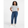 thumbnail image 2 of Time and Tru Women's Mid Rise Boyfriend Jeans, 26" Inseam, Sizes 0-22, 2 of 6