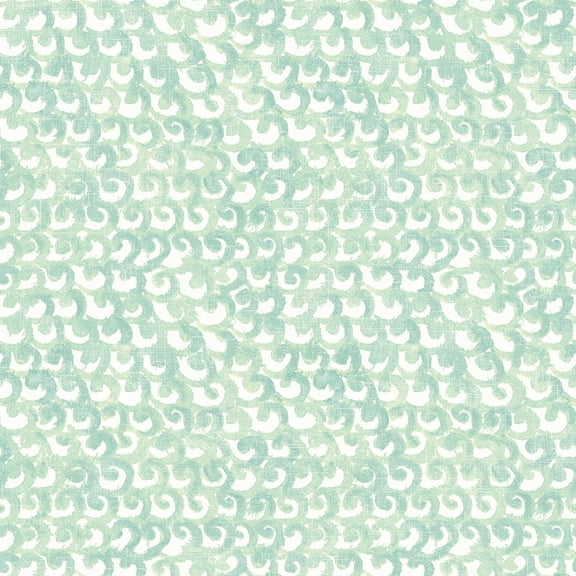 Chesapeake Saltwater Teal Wave Prepasted Non Woven Blend Wallpaper, 20.5-in by 33-ft, 56.4 sq. ft.