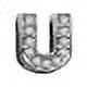 thumbnail image 2 of 3/8" Clear Bling Letter Sliding Charms U ., 2 of 2