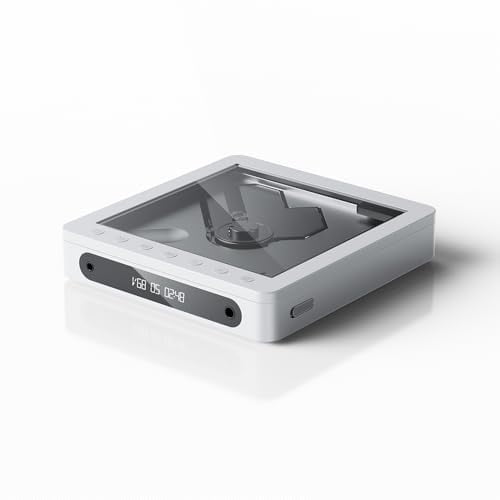 FiiO DM13 Multifunctional Portable Stereo CD Player with Long-Lasting Battery, Supports USB Ripping, Optical/coaxial/3.5mm/4.4mm outputs (Transparent Bluetooth)