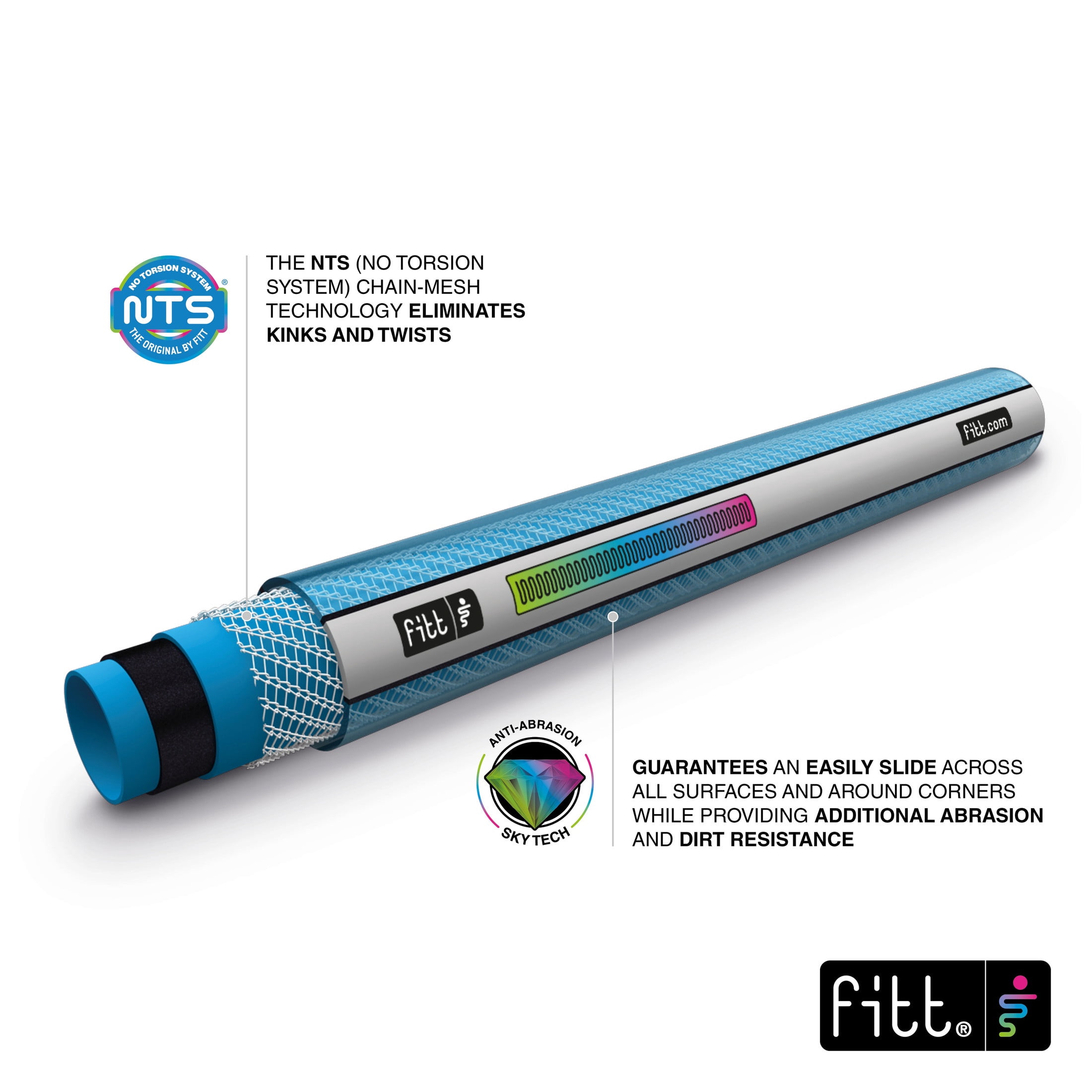 FITT Aquamaster 5/8" x 100' High Performance Flexible Garden Hose
