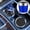 Blue, variant on Car Ashtray with LED Light, One Click Open Automotive Ashtray with Metal Inner Liner, Flame Retardant Car Accessories for Cup Holder, Easy Clean Portable Ashtray for Car