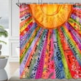 thumbnail image 2 of Ikfashoni Quotes Flower Shower Curtain with Hooks, Colorful Sun Waterproof Fabric Bath Curtain, 72"X72", 2 of 8