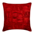 thumbnail image 1 of Decorative Pillow Cover, Red Cushion Cover 16x16 inch (40x40 cm), Satin Decorative Pillow Covers, Solid Color, Ruched, Textured, Modern Accent Pillow Covers - Dreamy Ruby Red, 1 of 3