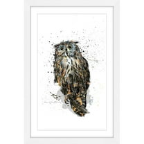 Marmont Hill "Hibou 2" By Marie-Eve Pharand Framed Painting Art Print, 12.0" x 1.5"