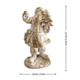 thumbnail image 3 of Dolstice Vintage Santa Claus Statue, White Resin Santa Figurine Holding Small Christmas Tree, Christmas Figure for Home Mantel Bookshelf Tabletop Decor, 3 of 7
