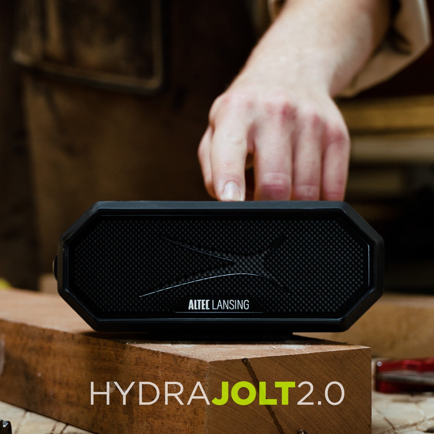 Altec Lansing Hydra Jolt 2.0 Everything Proof Bluetooth Speaker, Waterproof IP67,LED Lights, USB-C Quick Charge, Power Bank, Built-in Magnet