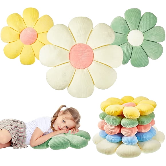 Flower Floor Pillow Seating Cushion - Cute Room Decor for Girls, Teens - Flower Shaped Plush Pillow for Reading and Lounging Comfy Pillow for Kids - 1PC