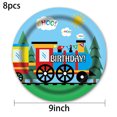 thumbnail image 4 of Vajilla de fiesta de cumpleaños de coche de tren, pulseras Slap, pegatinas, tatuajes temporales, llaveros, pajitas de plástico, bolsas de regalo, tema de coche para niños, 4 of 4