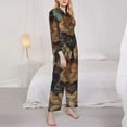 thumbnail image 3 of Balery Tree Meditating Golden Retriever Conjunto de Pijama con Estampado para Mujer, Conjunto de Dos Piezas con Manga Larga, Ropa de Dormir Suave con Bolsillos, Pijamas Cómodos-Small, 3 of 7