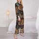 thumbnail image 3 of Balery Tree Meditating Golden Retriever Conjunto de Pijama con Estampado para Mujer, Conjunto de Dos Piezas con Manga Larga, Ropa de Dormir Suave con Bolsillos, Pijamas Cómodos-XX-Large, 3 of 7