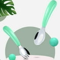 thumbnail image 4 of Utensilios para niños pequeños con estuche, cucharas y tenedores para niños que se alimentan solos, cubiertos de acero inoxidable para bebés, juegos de cubiertos para niños, 4 of 5