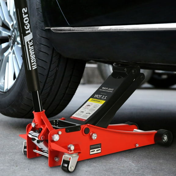 2.5 Ton Low Profile Floor Jack,Steel Racing Floor Jack with Dual PistonsQuick Lift Pump,Hydraulic floor jack Lifting range 3.5"-19.5"