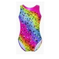 thumbnail image 2 of Eandarui Kids Girls Metallic 2 Pcs Athletic Biketard Ballet Gymnatics Leotard with Shorts Active Starry Rainbow 8, 2 of 8