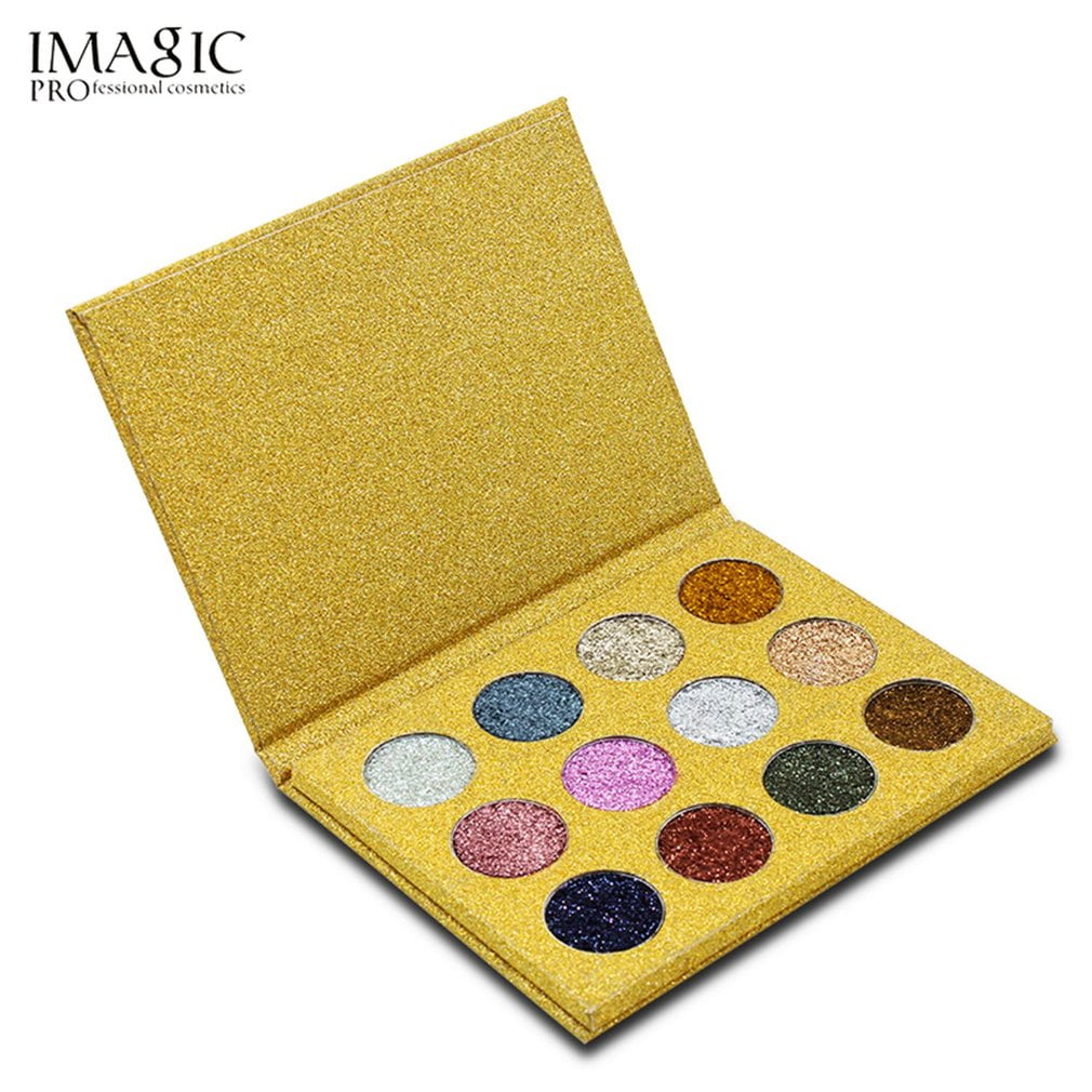 Hottest IMAGIC 12 Colos Professional Women Eye Beauty Makeup Glitters