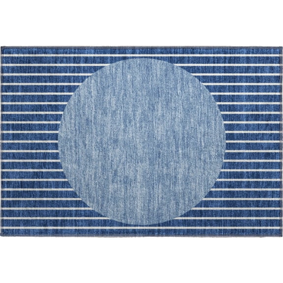 Dalyn Rugs Premium Machine Washable Mayfield AMF994 Navy 1'8" x 2'6" Rug