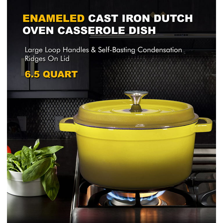 Bruntmor 6.5 Qt Enameled Cast Iron Dutch Oven, Pumpkin Spice, 6.5 Qt -  Harris Teeter
