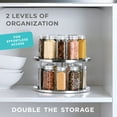 thumbnail image 5 of 2 Tier lazy susan turntable 360-degree lazy susan organizer use for a spice organizer or kitchen cabinet organizers stain-resistant, 5 of 7