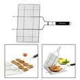 thumbnail image 4 of Portable Folding Basket with Handle Grill Net for Grilling Fish Steak 65x42CM, 4 of 8