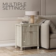 thumbnail image 4 of Night Stand Set 2, Fluted Nightstand with Charging Station, Modern End Table with 2 Drawers, Bed Side Table Set 2 for Bedroom Living Room Sofa Couch Office(Grey Oak), 4 of 6