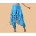 thumbnail image 2 of Whitewed Belly Dance Harem Pants Clothing Workout Pant Bollywood Wedding Ocean Blue, 2 of 4