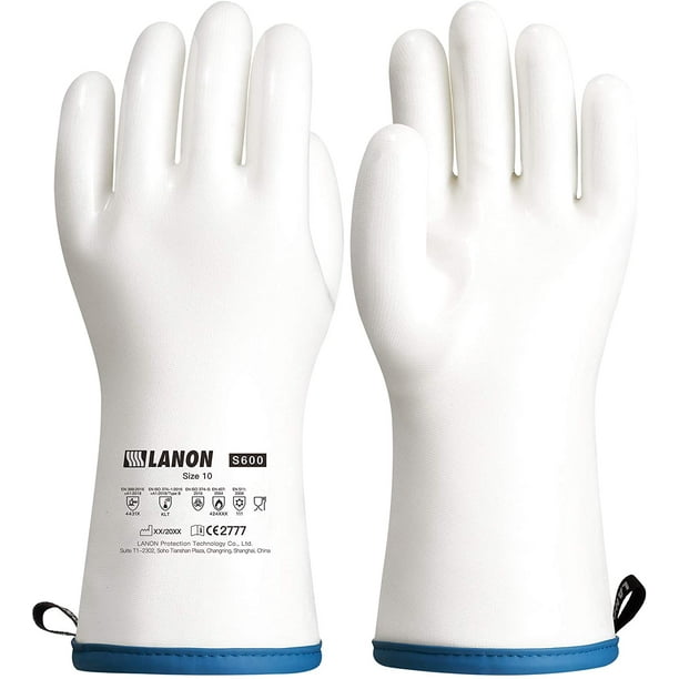 Gants LANON en silicone liquide résistant à la chaleur, gants de four avec  doigts, qualité contact alimentaire, étanche, blanc, taille 9violet11 