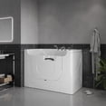 thumbnail image 2 of Meditub Collection 30 in. L x 60 in. W Right Side Drain Soaker Jetted Bathtub in White with Fast Filling Faucet Set, 2 of 4