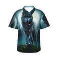thumbnail image 1 of Fotbe Wolf Camisa Hawaiana para Hombre Unisex – Camisa Casual de Verano con Botones de Manga Corta de Algodón y Lino,X-Large, 1 of 7